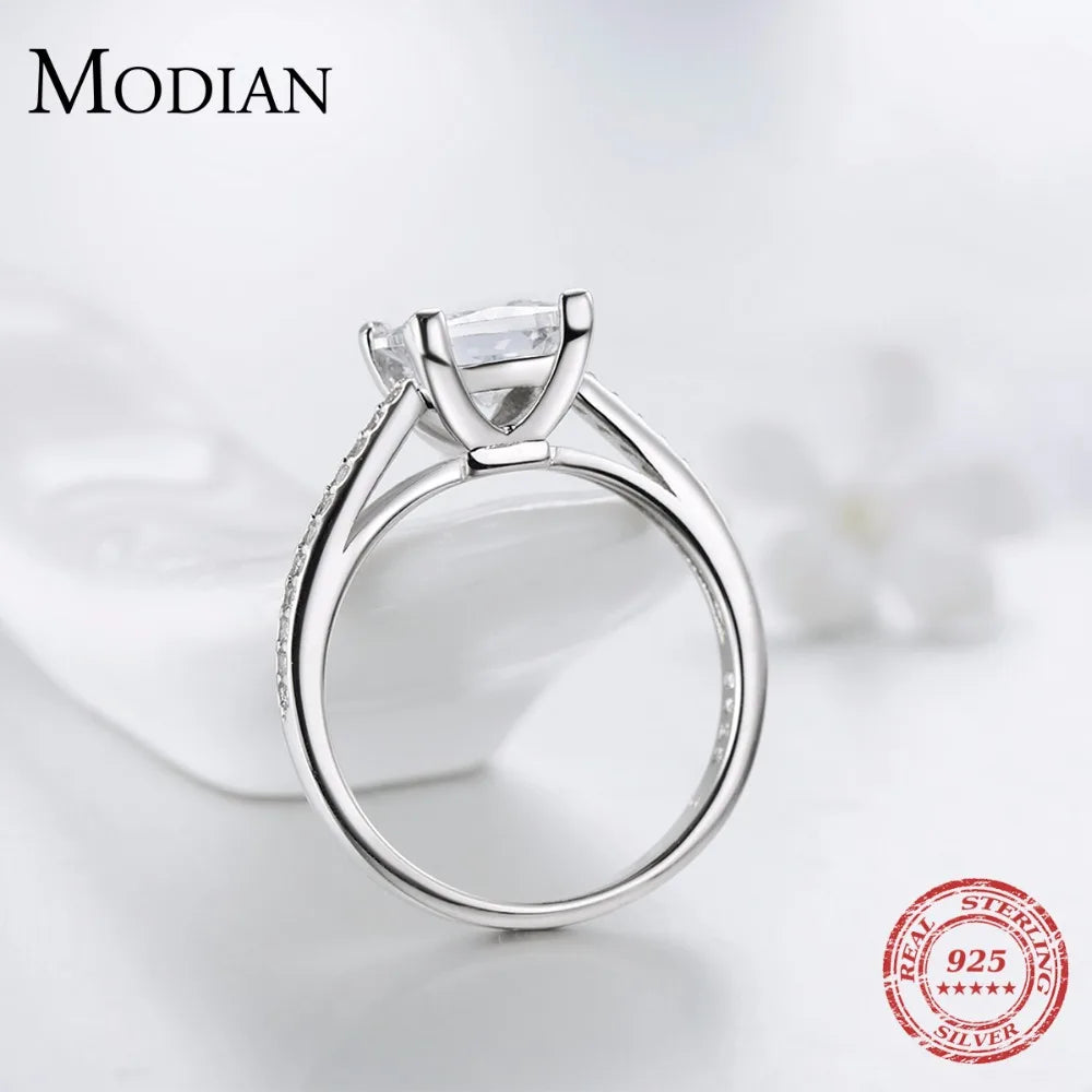 Cubic Zirconia Ring - 925 Sterling Silver