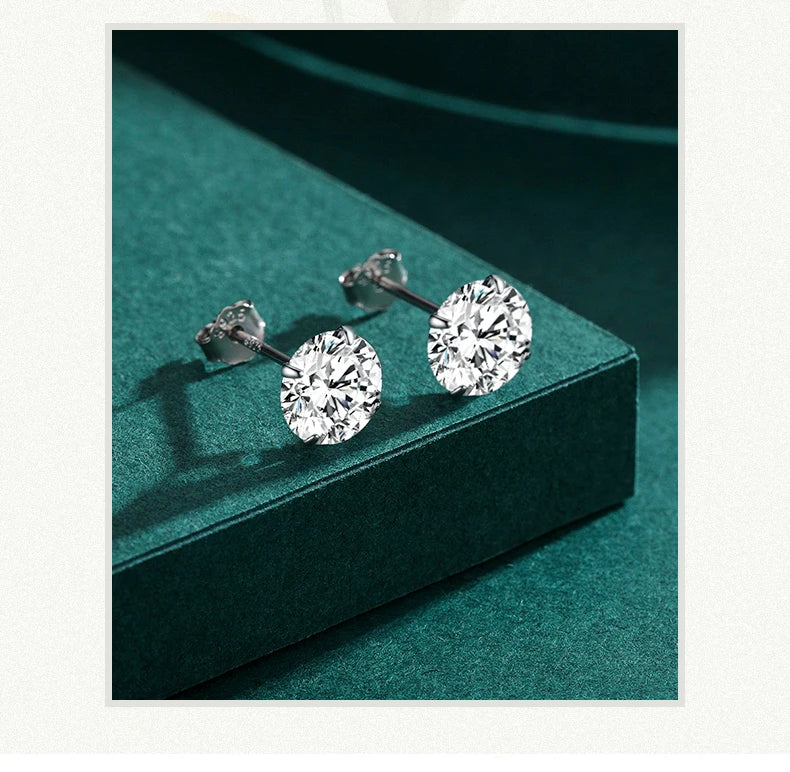 Stud earrings - 925 Sterling Silver - Zirconia stone