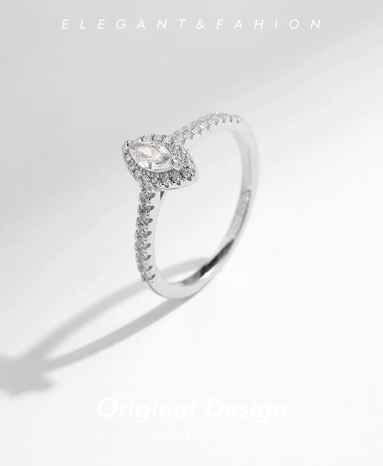 Marquise Cut - Exquisite - 925 Sterling Silver Cubic Zirconia Ring