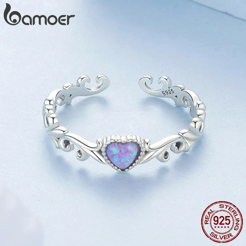 925 Sterling Silber Retro Ring mit Opal