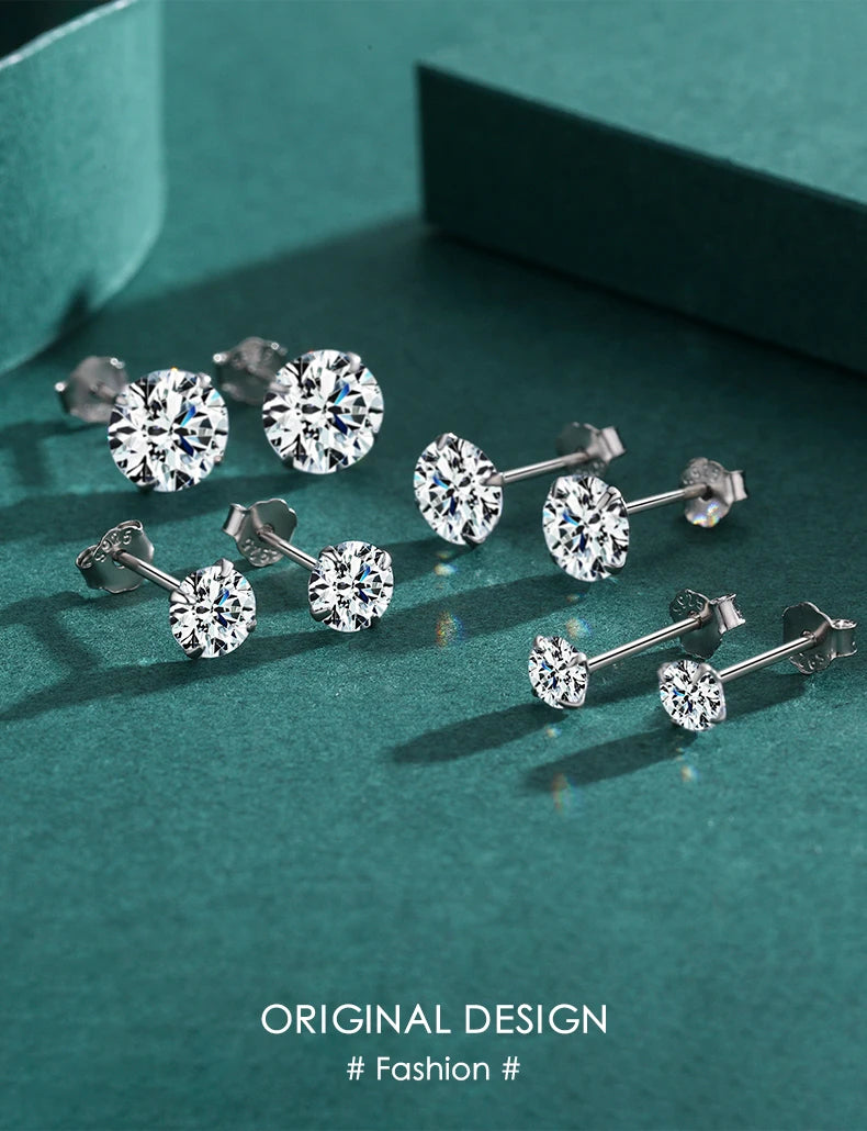 Stud earrings - 925 Sterling Silver - Zirconia stone