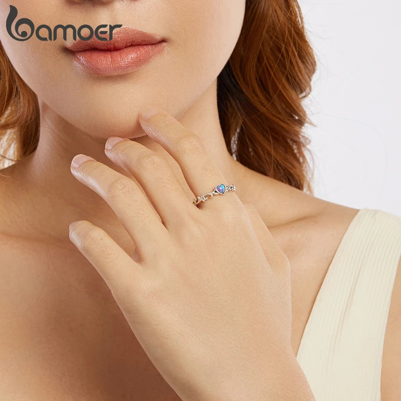 925 Sterling Silber Retro Ring mit Opal
