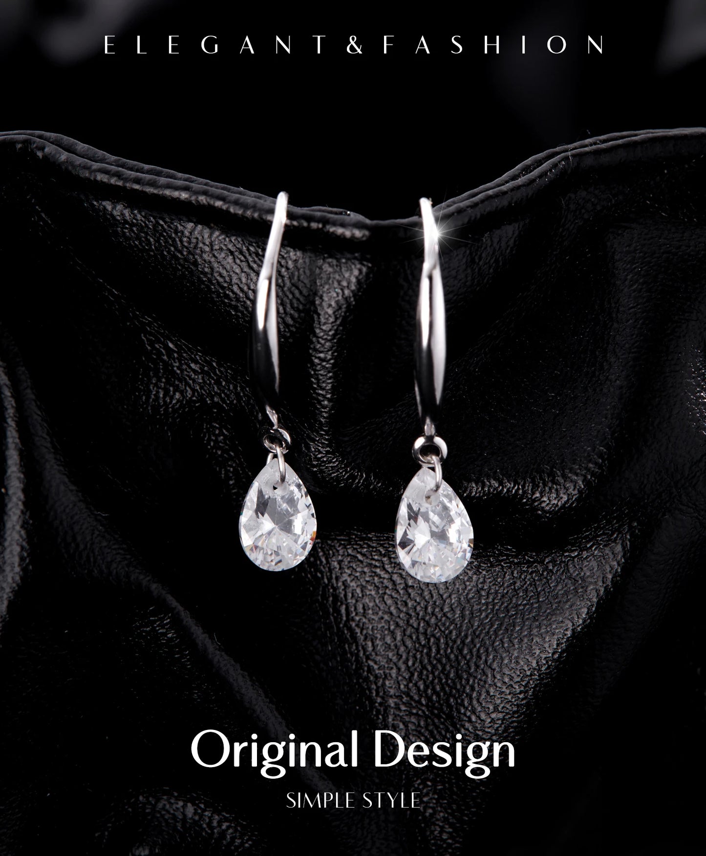 Sparkling Hook Ohhringe - 925 Sterling Silber mit Zirkonia