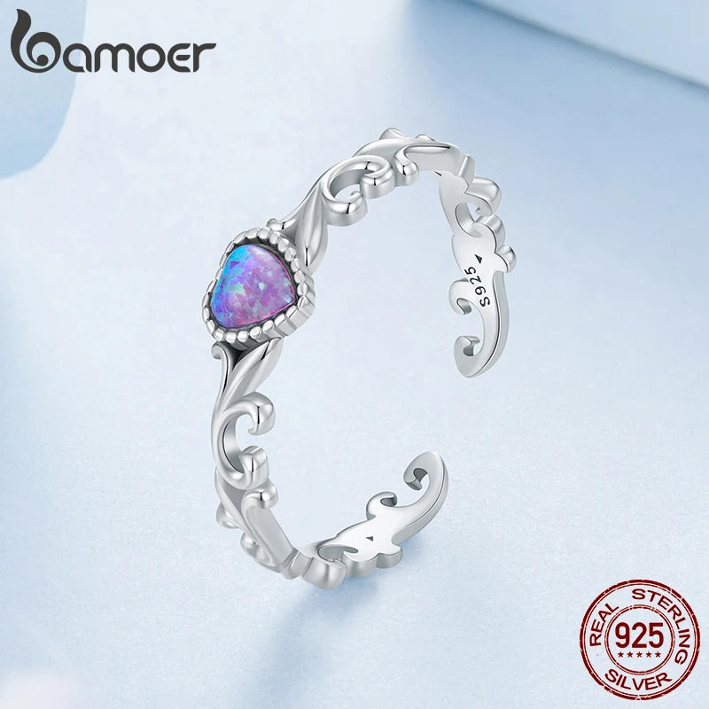 925 Sterling Silber Retro Ring mit Opal