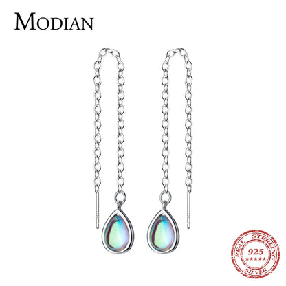 Water Drop Ohrringe - 925 Sterling Silber