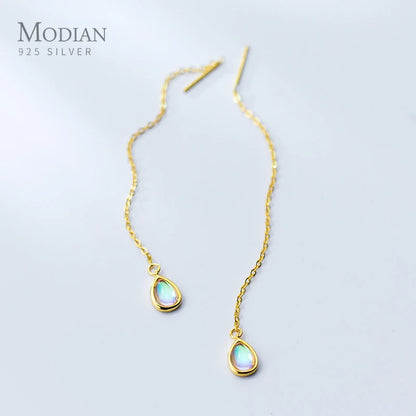 Water Drop Ohrringe - 925 Sterling Silber