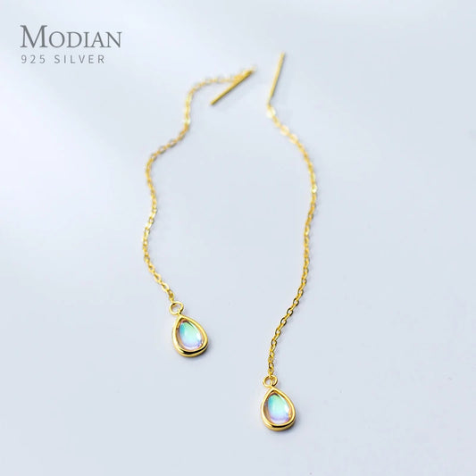 Water Drop Ohrringe - 925 Sterling Silber