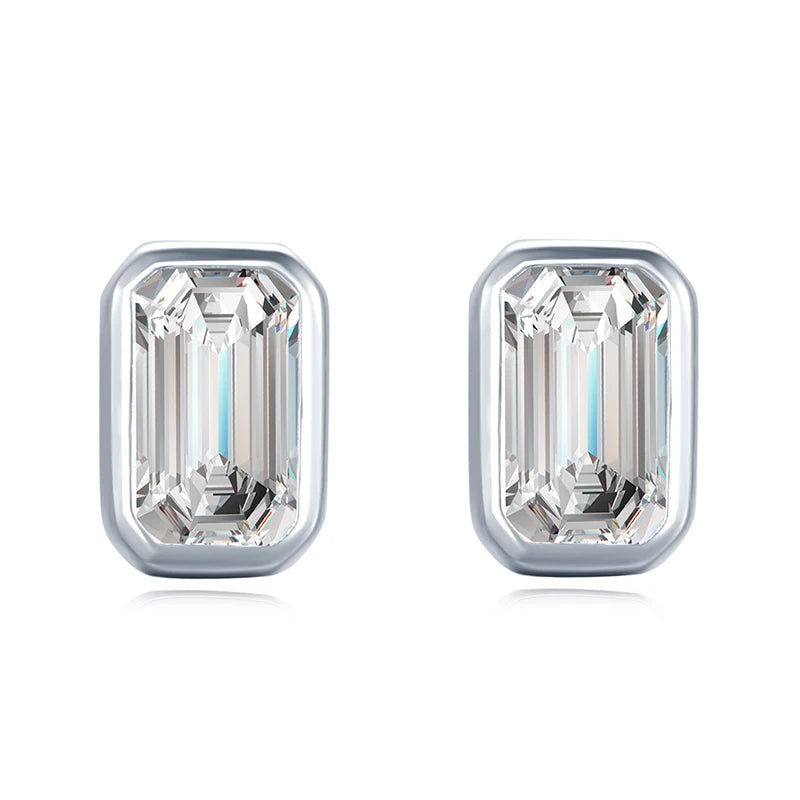 925 Sterling Silber Ohrringe - Zirkonia - 'Gold & Silber