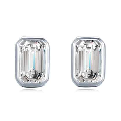 925 Sterling Silber Ohrringe - Zirkonia - 'Gold & Silber