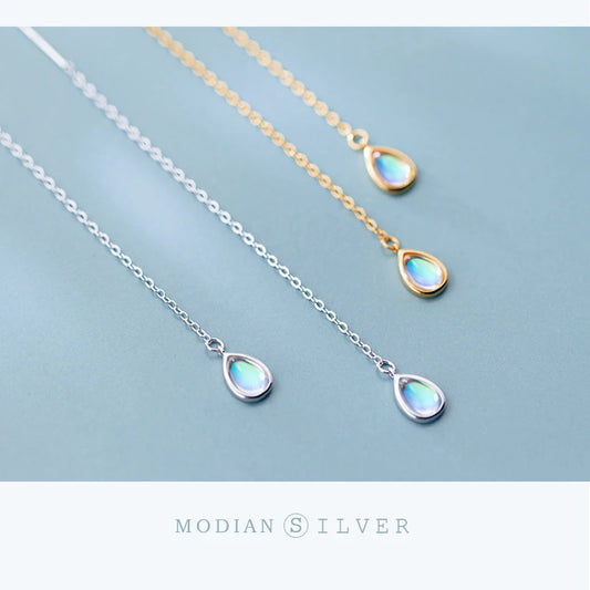 Water Drop Ohrringe - 925 Sterling Silber