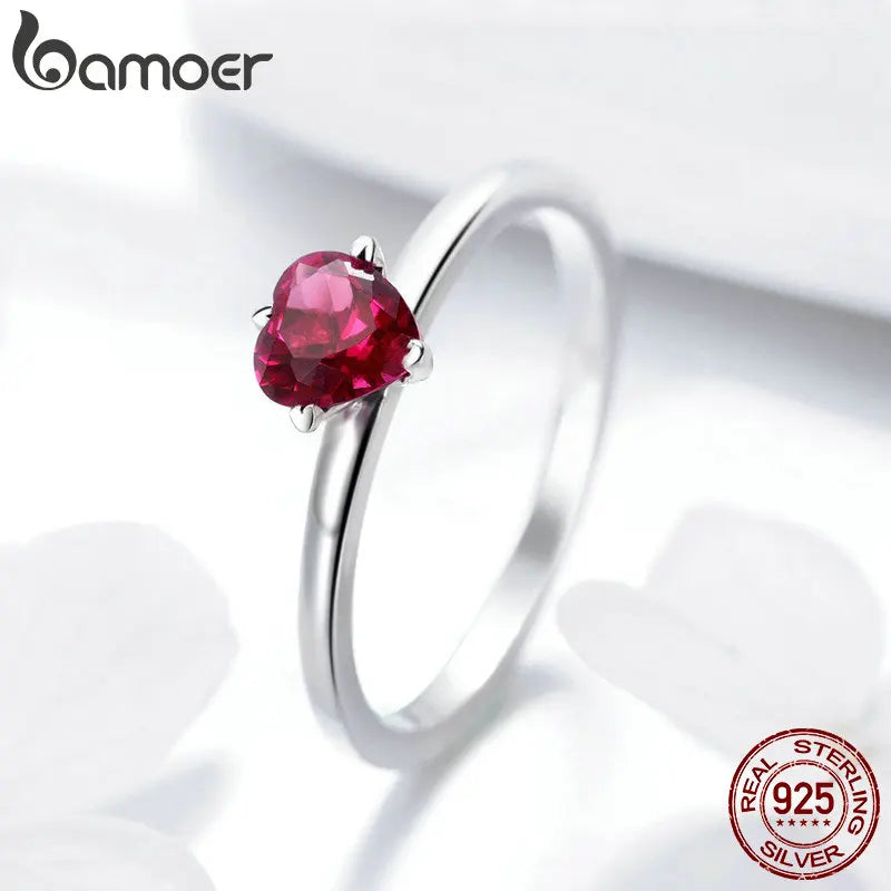 925 Sterling Silber Ring - Zirkonia Herz