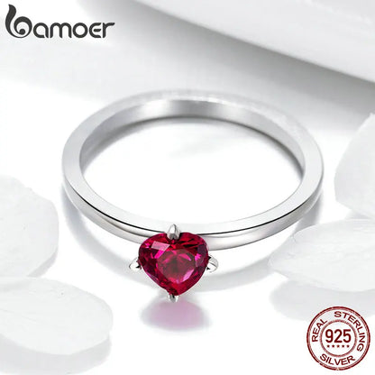 925 Sterling Silber Ring - Zirkonia Herz