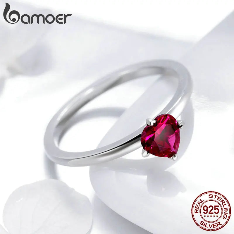 925 Sterling Silber Ring - Zirkonia Herz