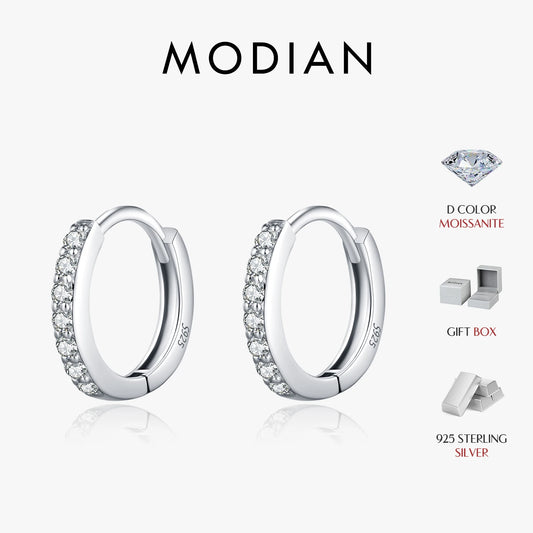 Mossainite Sparkling 925 Sterling Silber Ohrringe