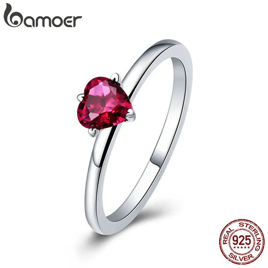 925 Sterling Silber Ring - Zirkonia Herz