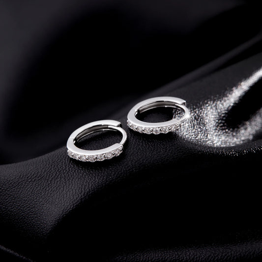 Mossainite Sparkling 925 Sterling Silber Ohrringe