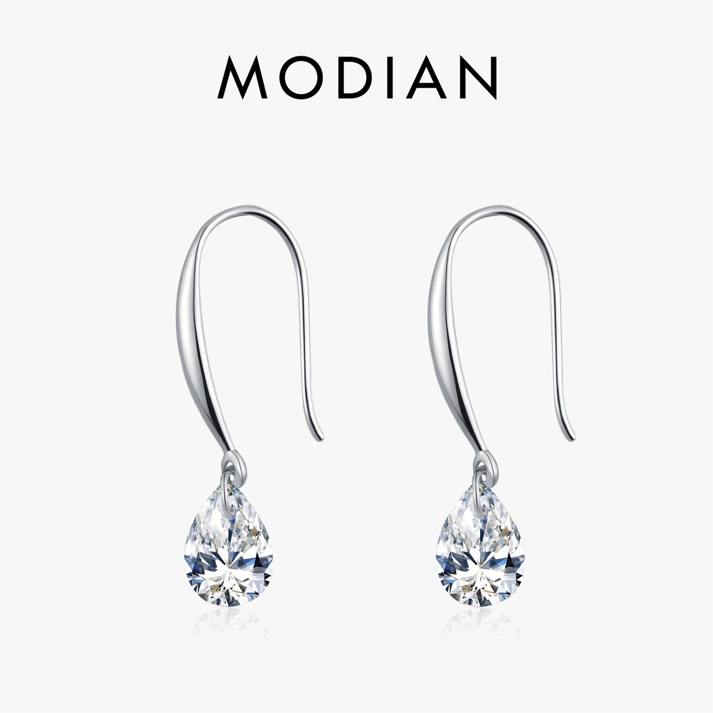 Sparkling Hook Ohhringe - 925 Sterling Silber mit Zirkonia
