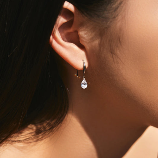 Sparkling Hook Ohhringe - 925 Sterling Silber mit Zirkonia