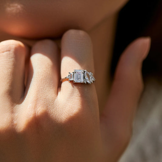 Marquise Cut - 925 Sterling Silber Zirkonia Ring